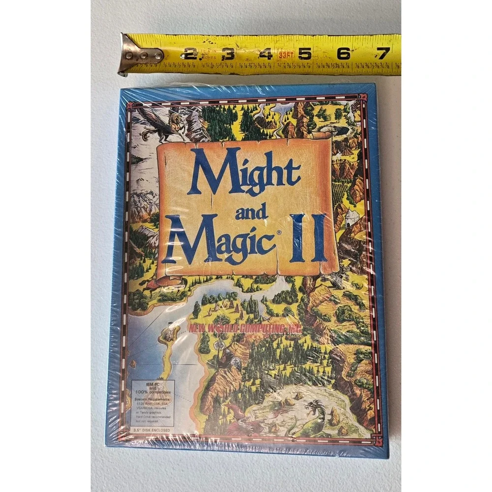 Sealed Vintage Might and‎ Magic II IBM PC Big Box Game